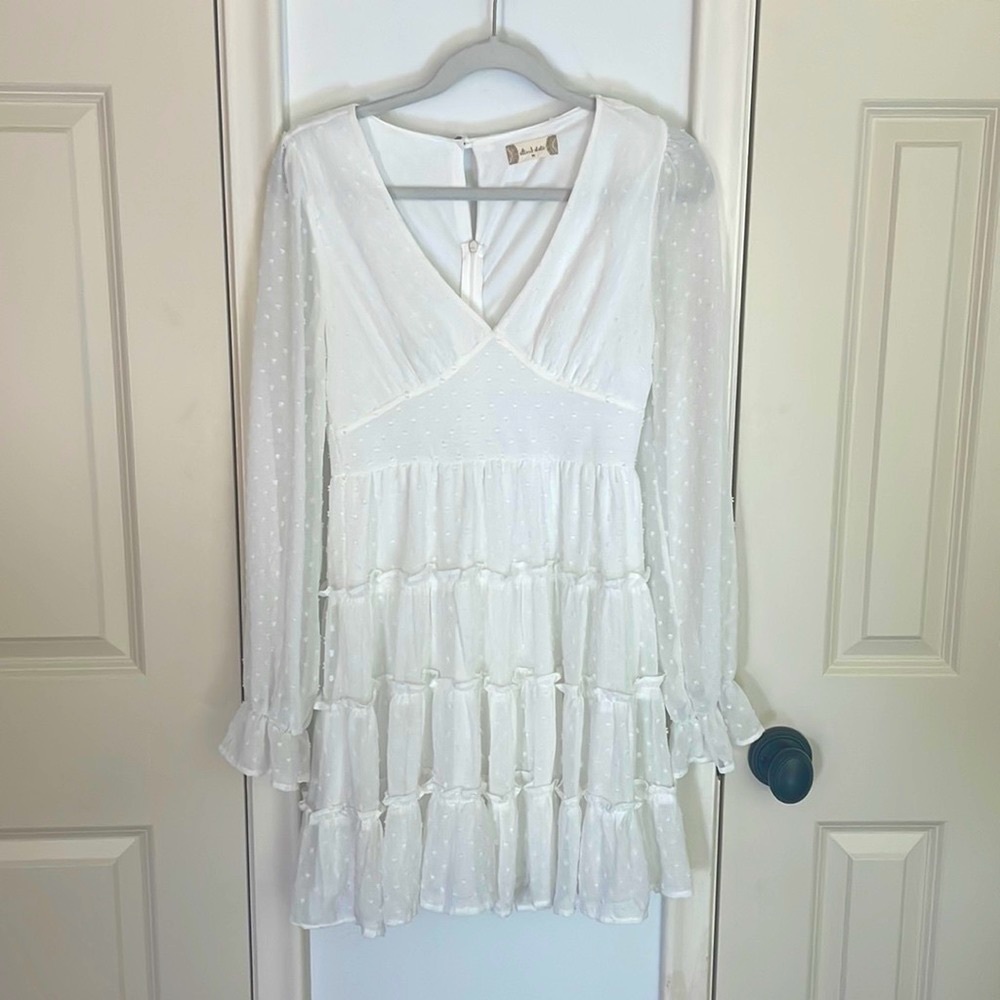 Altar’d State White Long-Sleeve Dress